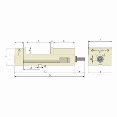 Прецизионные тиски AMC-40G/HV механические
