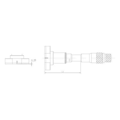3 point internal micrometer | digital 100-125mm | IP65 | reading 0,001mm