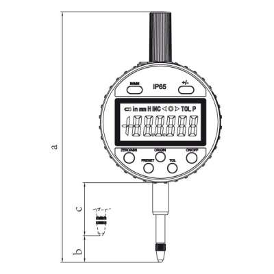 Digital indicator 0-50mm | 0,001mm with data output | IP 65