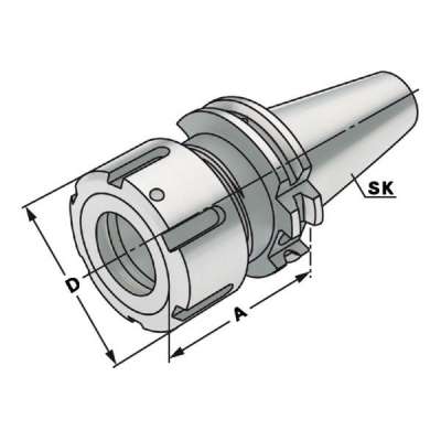 Цанговый патрон SK 50-3/32-80 OZ32 DIN 69871 AD/B