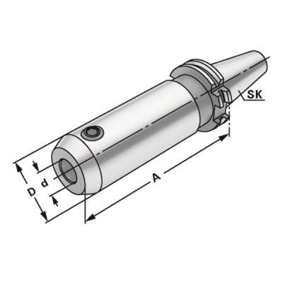 Держатель концевых фрез SK 50-32-200 DIN 69871 AD/B