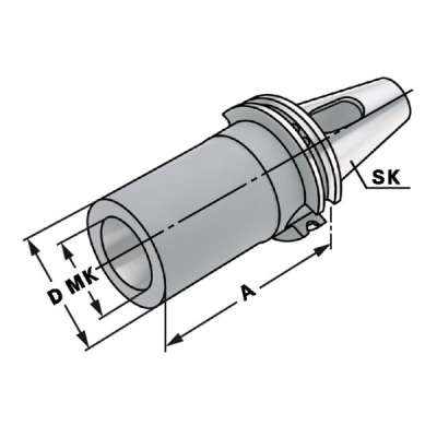 Втулка переходная SK 50-2-117 на конус Морзе по DIN 6383 AD