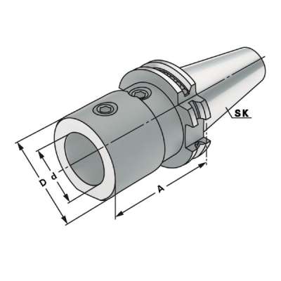 Оправка расточная для сверл с многогранными режущими пластинами SK 40-20-65 по DIN 69871 AD/B