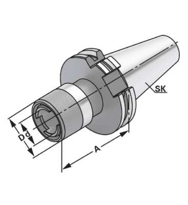 Резьбонарезной патрон SK 50 - M14-M36 - Gr.3 без компенсации длины