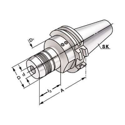 Гидравлический зажимной патрон (хвостовик SK 50-20-110) по DIN 69871 AD/B