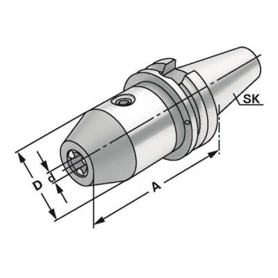 Сверлильный патрон CNC (хвостовик BT 30-0/8-73 по JIS B 6339 (MAS-BT) AD)