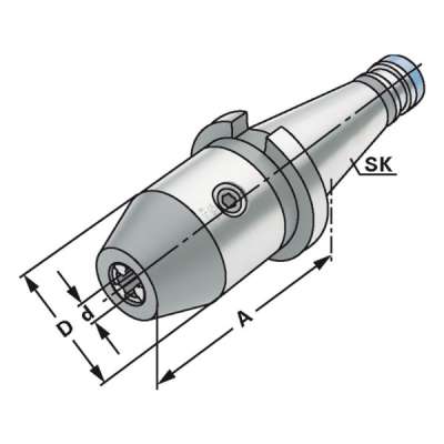 Сверлильный патрон CNC (хвостовик SK 50-1/13-85 по DIN 2080)