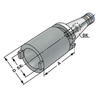 Втулка переходная (хвостовик SK40 - SK40 - 100 по DIN 2080)