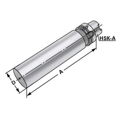 Заготовка для изготовления оправок (хвостовик HSK-A 63-80-250 по DIN 69893)