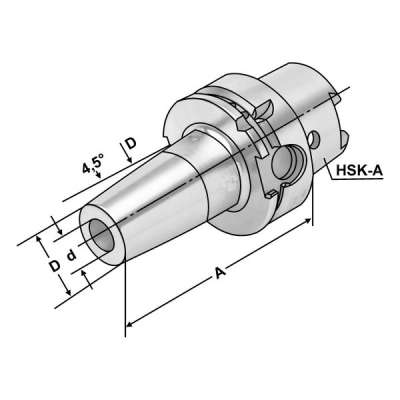 Термоусадочный патрон (хвостовик HSK-А 63-20-200 по DIN 69893)