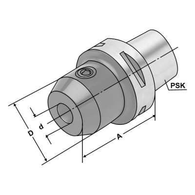 Держатель концевых фрез (хвостовик PSK 32-08-45 по ISO 26623)