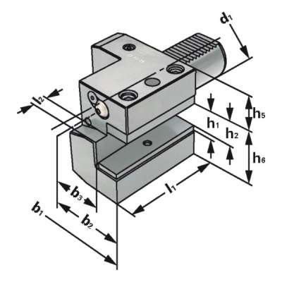 Резцедержатель аксиальный C1-16x12 по DIN 69880 (ISO 10889), правое исполнение