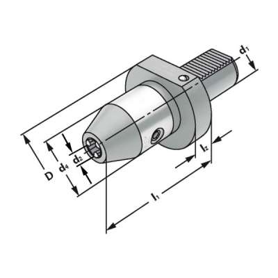 Сверлильный патрон CNC 30x1-13 по DIN 69880 (ISO 10889) с центральным каналом СОЖ