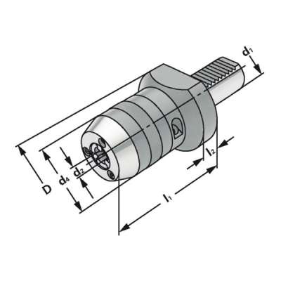 Сверлильный патрон CNC 40x1-13 по DIN 69880 (ISO 10889) с подачей СОЖ через сопло