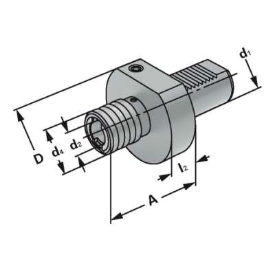 Резьбонарезной патрон 40 - M5-M22 - Gr.2 по DIN 69880 (ISO 10889) без компенсации длины