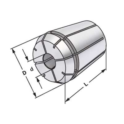 Цанговый зажим 428G/ER20 | 9 x 7 по DIN 6499 A (ISO 15488 A)