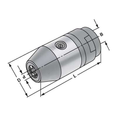 Сверлильный патрон CNC 1/13 - B 16 по DIN 238