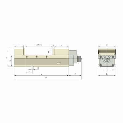 Прецизионные тиски AVM-200G/HV с механическим усилителем
