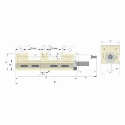 Двойные тиски ALD-60G/HV механические
