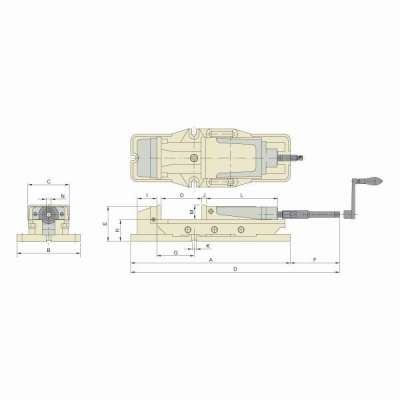 Прецизионные тиски HP-80A гидравлические