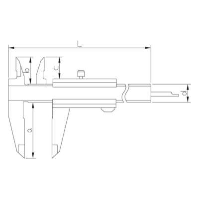 Vernier caliper | 0-150mm analogue | with thumb clamp