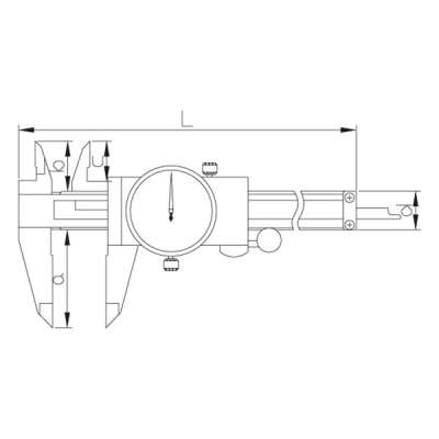 Dial caliper | 0-150mm with fine adjustment | reading 0,02mm