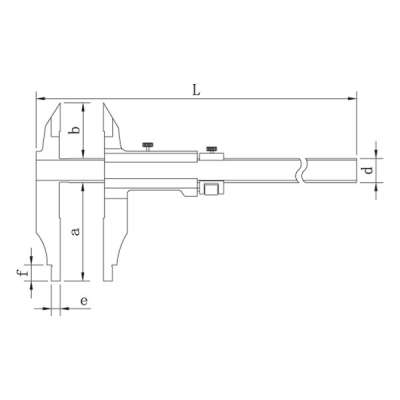 Vernier caliper heavy duty | 0-500mm analogue | with fine adjustment