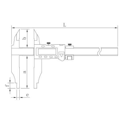Digital caliper heavy duty | 0-1000mm with data output | reading 0,01mm