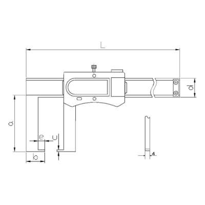 Digital Caliper | 0-200mm for outside grooves / with data output