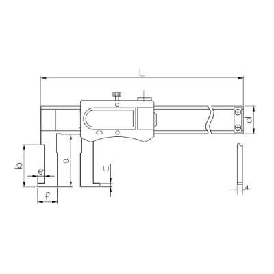 Digital Caliper | 30-300mm for inside grooves / with data output