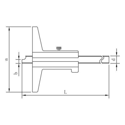 Depth caliper 0-200mm analogue | mit Feststellschraube