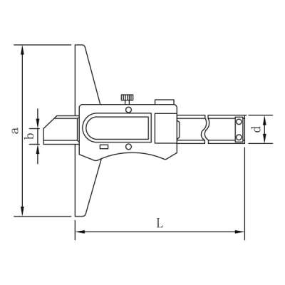 Depth caliper digital 0-300mm with data output