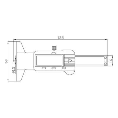 Depth gauge digital 0-30mm reading 0,01mm