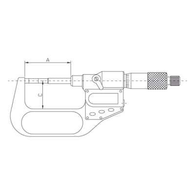 Blade Micrometer | digital | 50 - 75 IP65